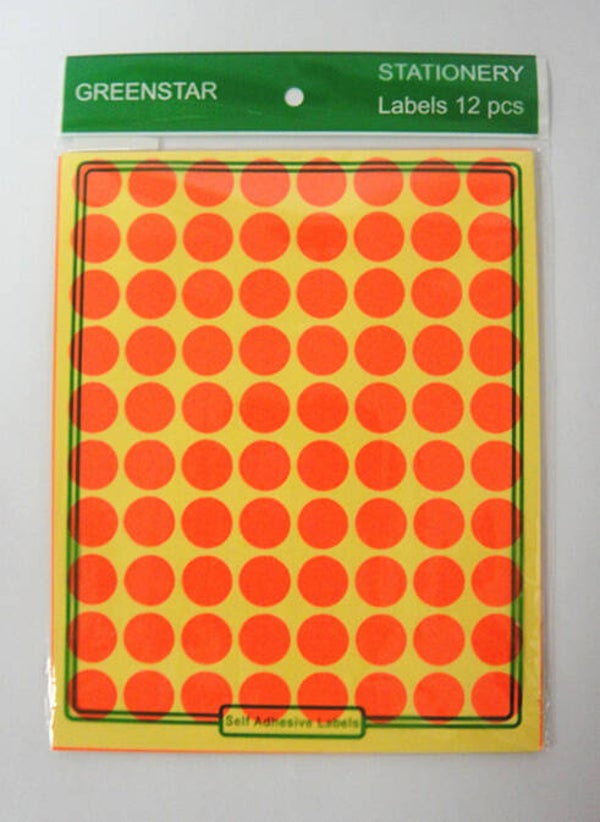 Circle Label Orange - GS22177