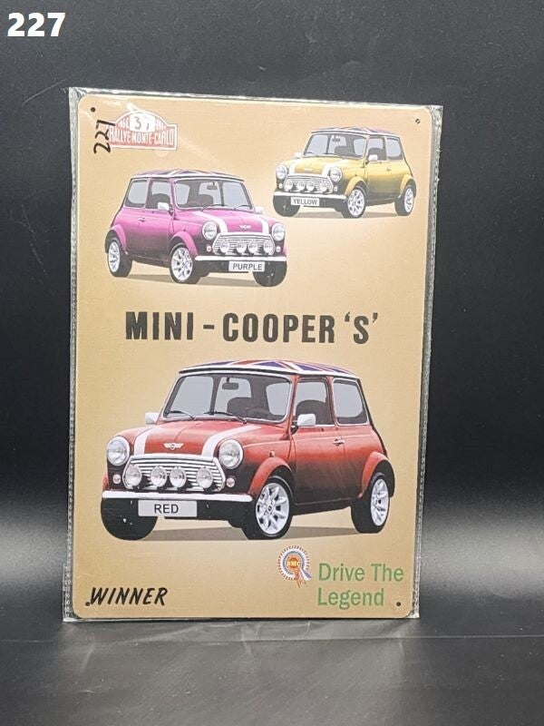 Tin Sign 227 - Mini - Cooper 'S'