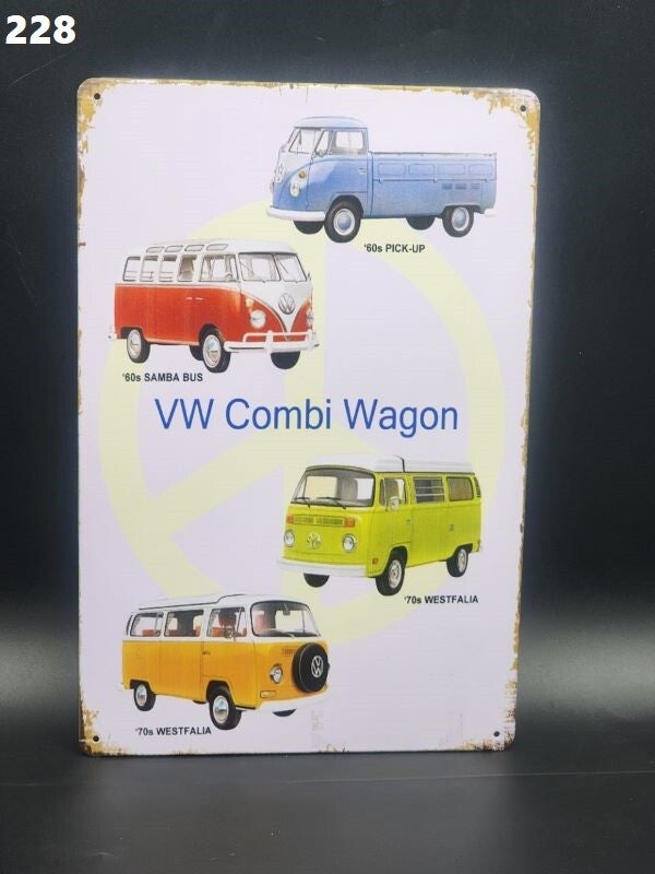 Tin Sign 228 - VW Combi Wagon