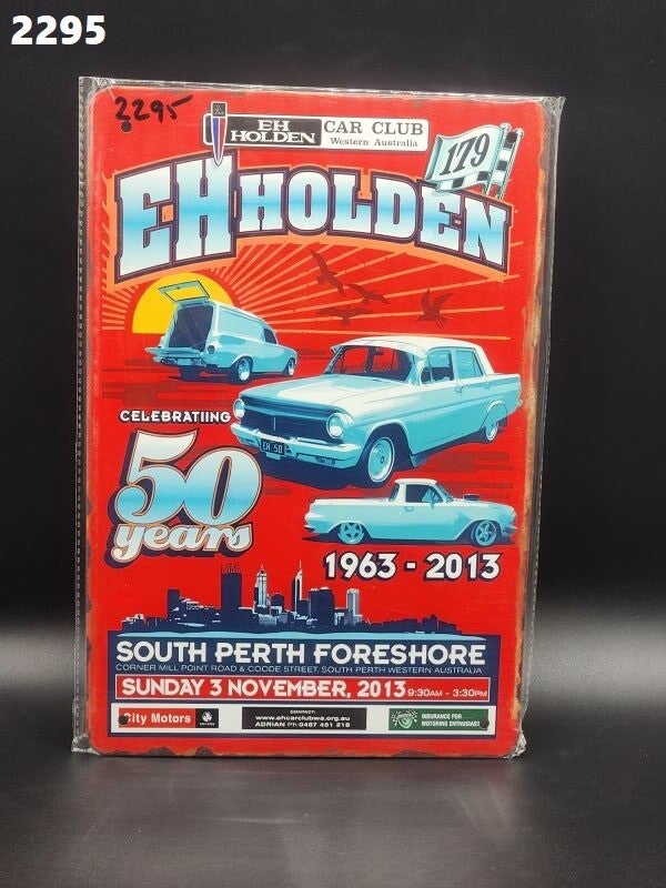 Tin Sign 2295 - EH Holden Celebrating 50 Years