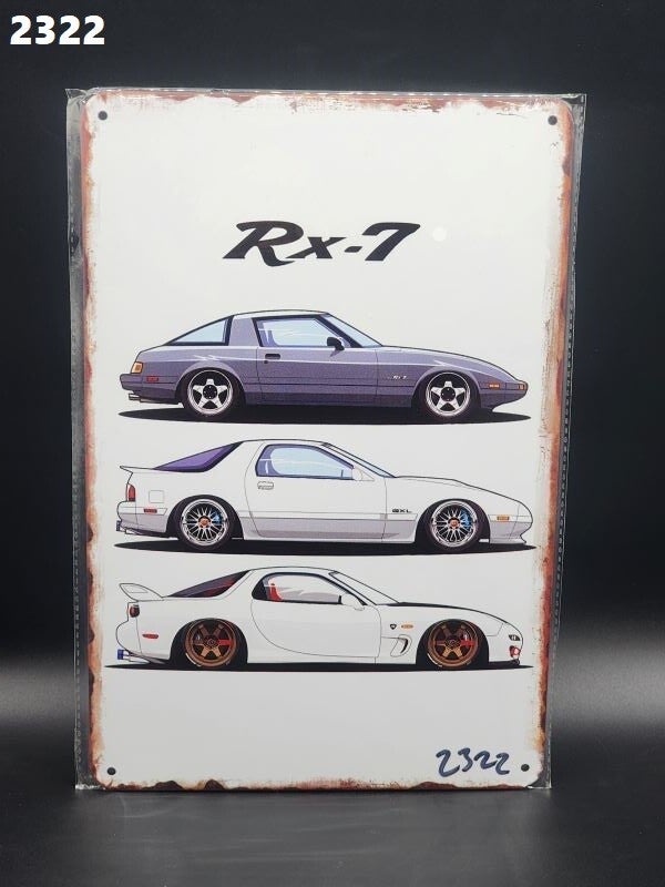 Tin Sign 2322 - RX-7 3 Generations