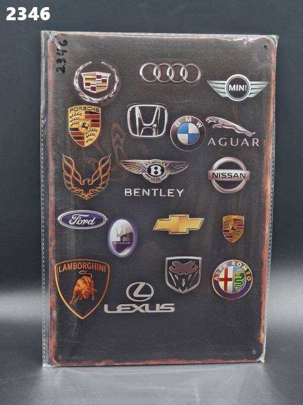 Tin Sign 2346 - Car Logos