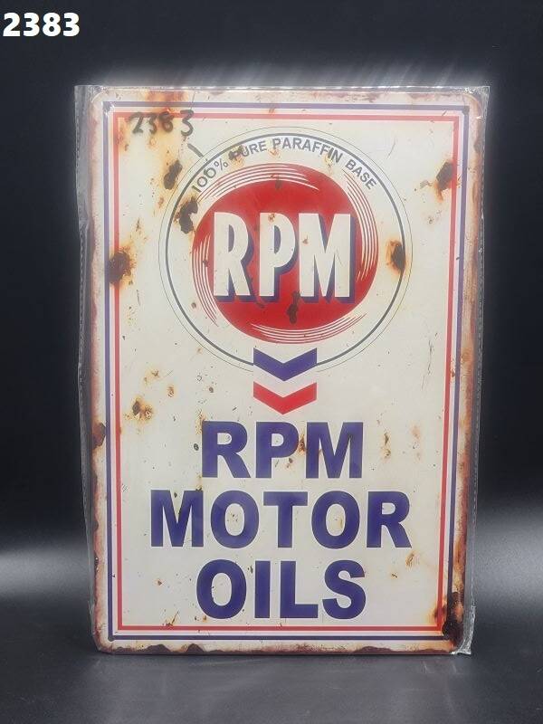 Tin Sign 2383 - RPM Motor Oil