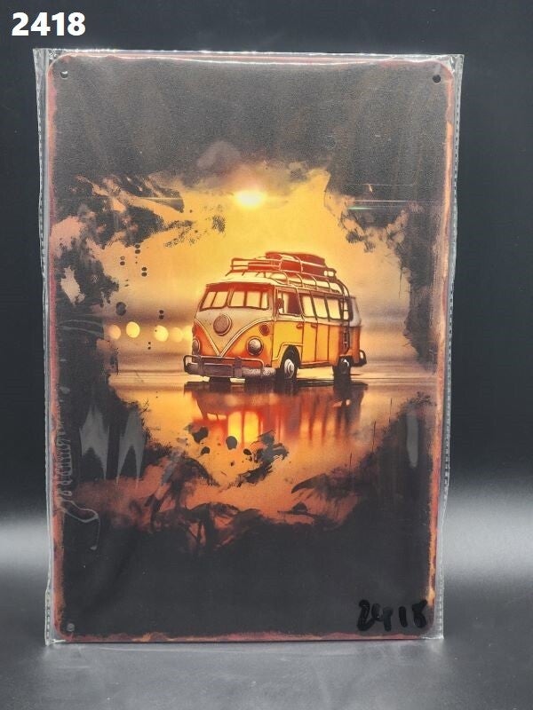 Tin Sign 2418 - Volkswagen Type 2 (Volkswagen Bus)