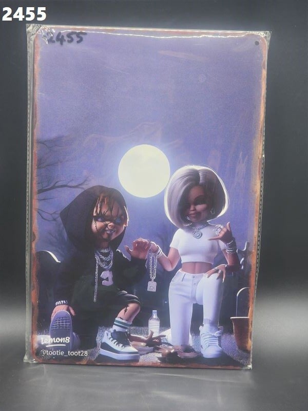 Tin Sign 2455 - Chucky and Tiffany