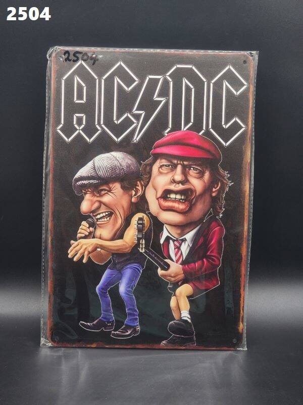 Tin Sign 2504 - AC/DC Caricature