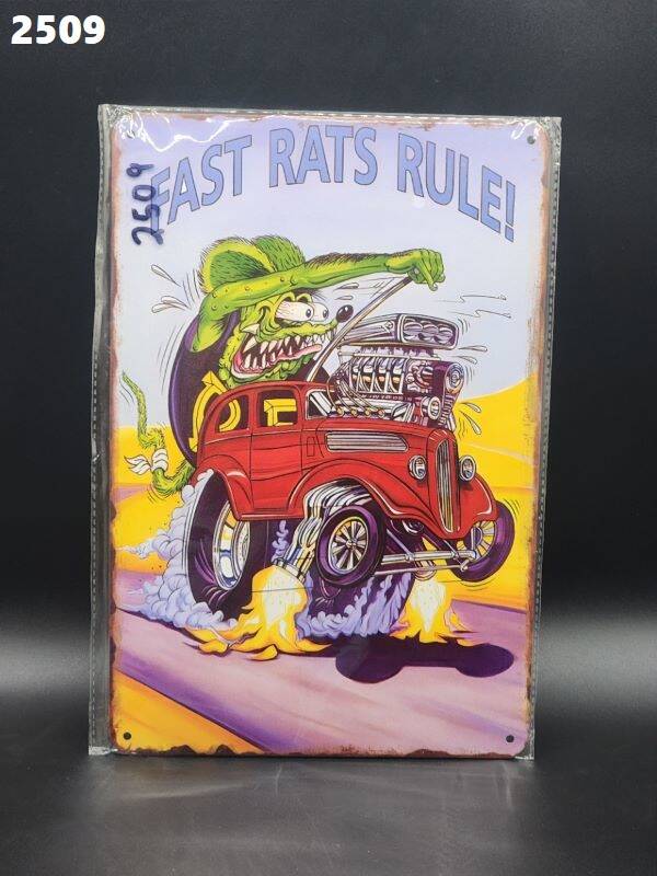 Tin Sign 2509 - Fast Rat Rule