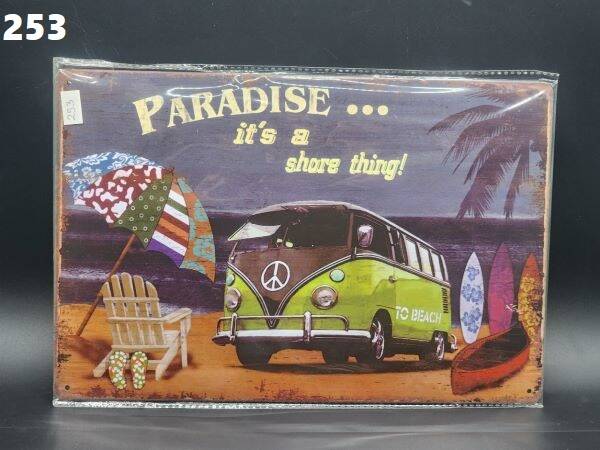 Tin Sign 253/4120 - Paradise...It's a Shore Thing!