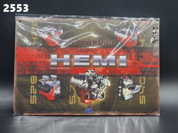 Tin Sign 2553 - How Speed Is Spelt Hemi