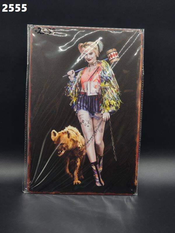 Tin Sign 2555 - Harley Quinn W/Dog