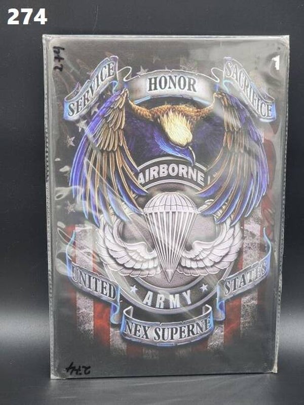 Tin Sign 274 - United States Army Service Honor Sacrifice
