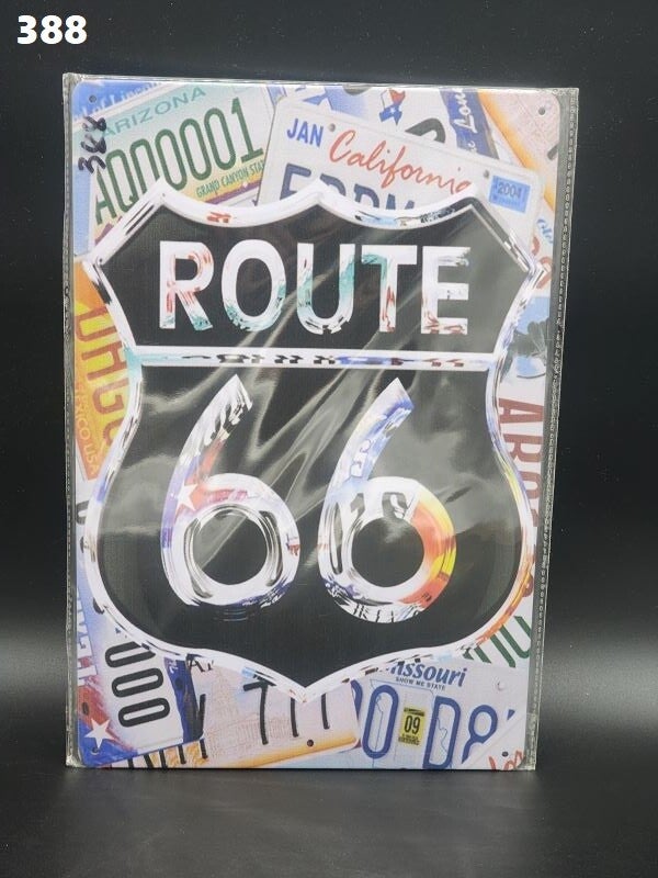Tin Sign 388 - Route 66 Number Plates