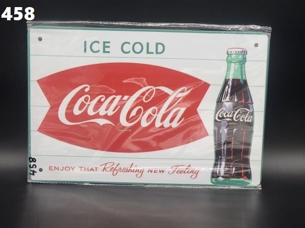 Tin Sign 458 - Ice Cold Coca-Cola Enjoy That Refreshing New Feeling