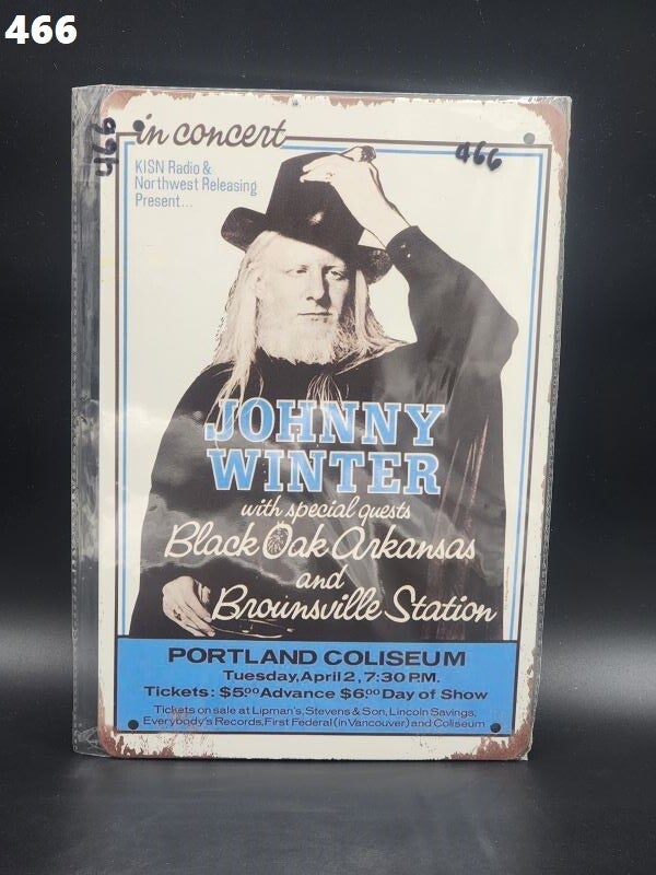 Tin Sign 466 - Johnny Winter