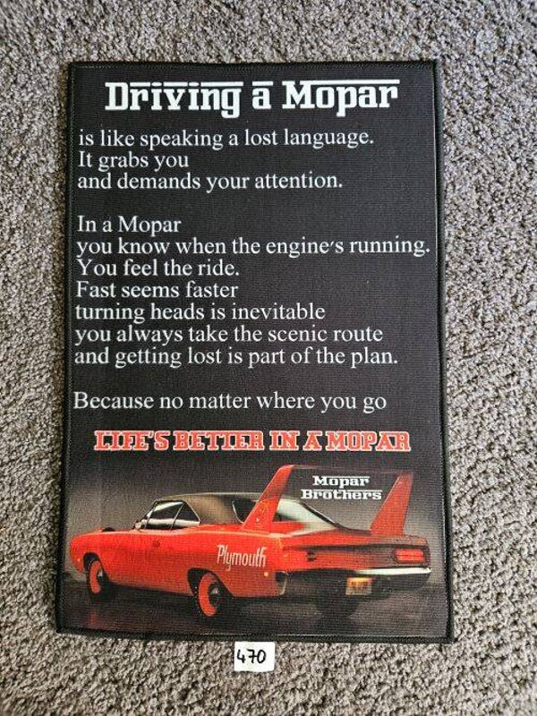 Mat 470 - Driving a Mopar...