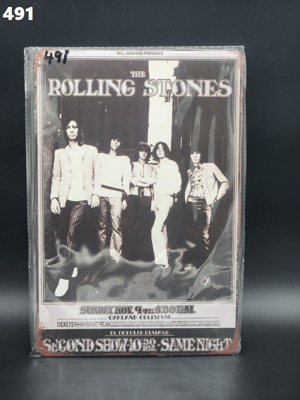 Tin Sign 491 - Rolling Stones Oakland Coliseum
