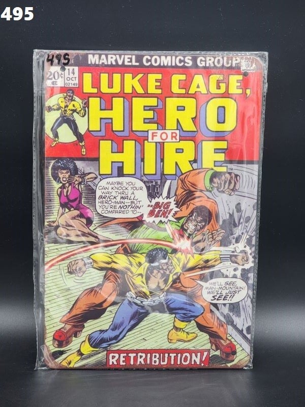 Tin Sign 495 - Luke Cage Hero For Hire