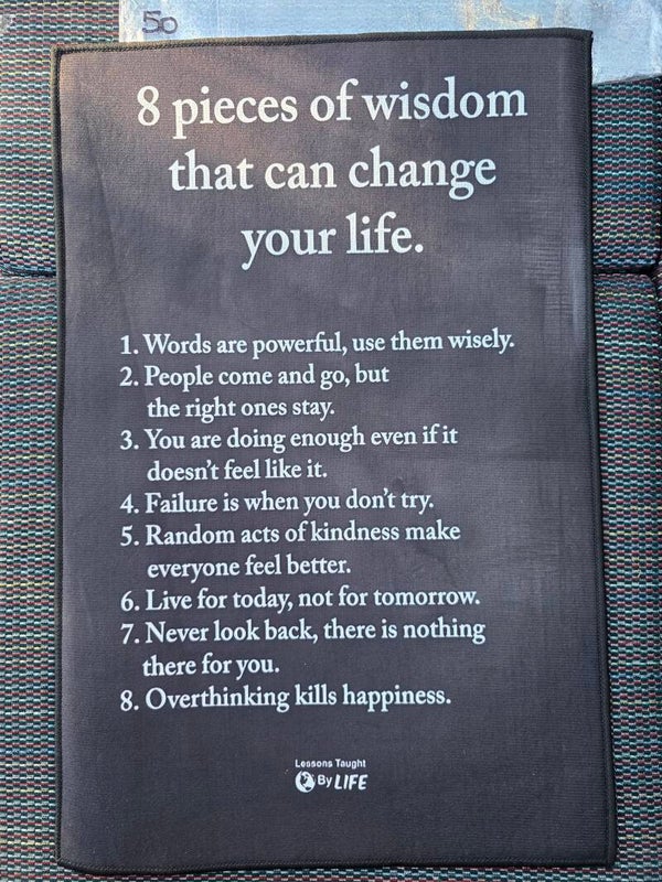 Mat 50 - 8 Pieces of Wisdom That Can Change Your Life....