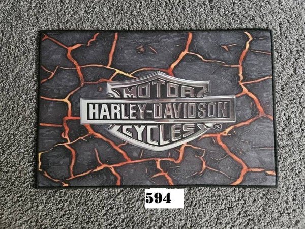 Mat 594 - Harley Davidson Chrome Logo Steel Works