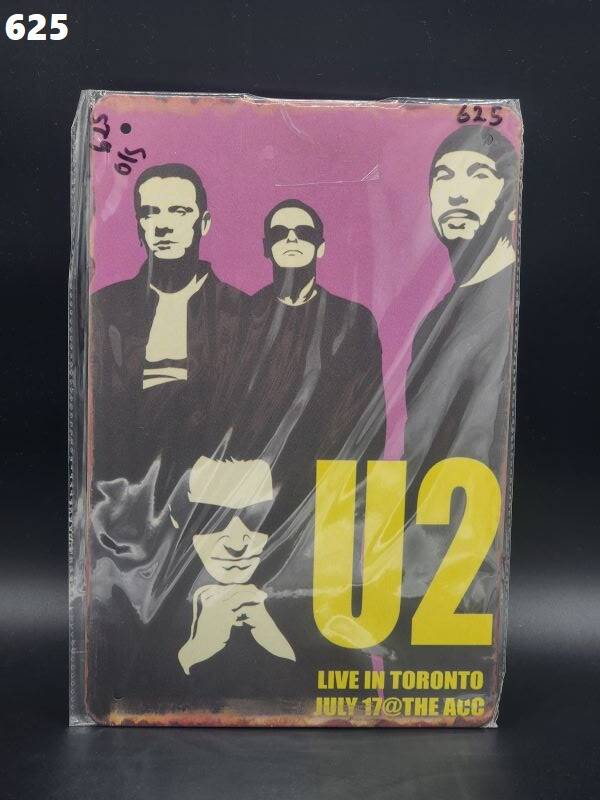 Tin Sign 625 - U2 live in toronto