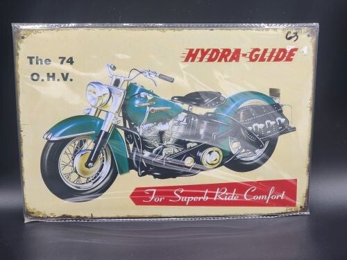 Tin Sign 63 - The 74 O.H.V. Hydra-Glide