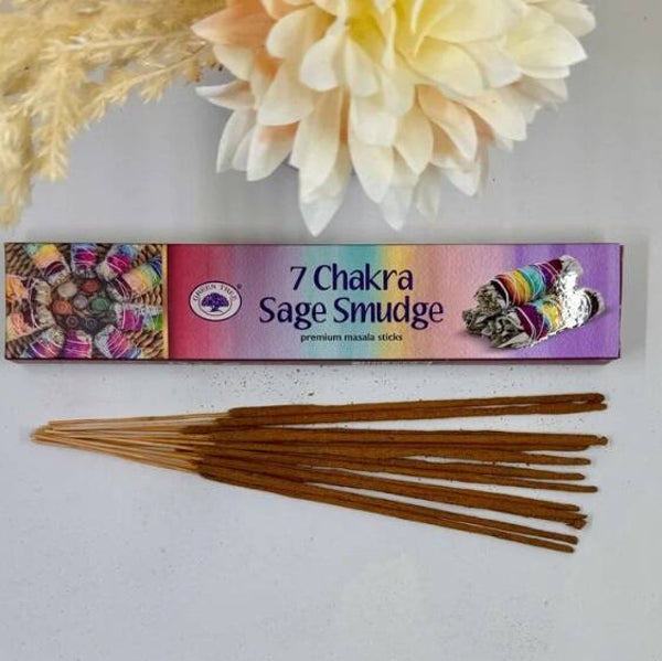 Incense: Green Tree 7 Chakra Sage Smudge 15gm