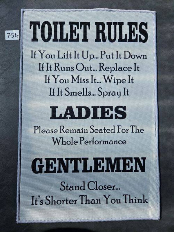 Mat 754 - Toilet Rules