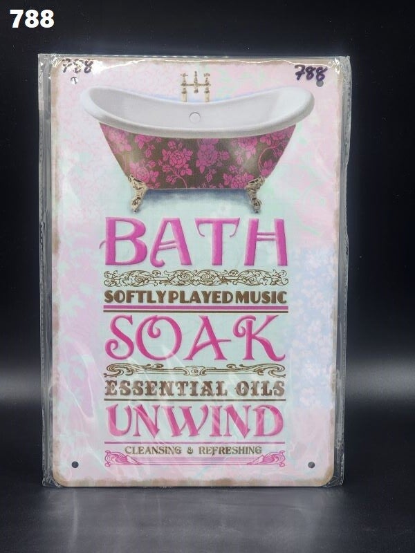 Tin Sign 788 - Bath Soak Unwind