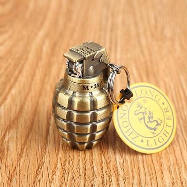 Gas Lighter Zhong Long Keychain Grenade Gas Lighter - 803M