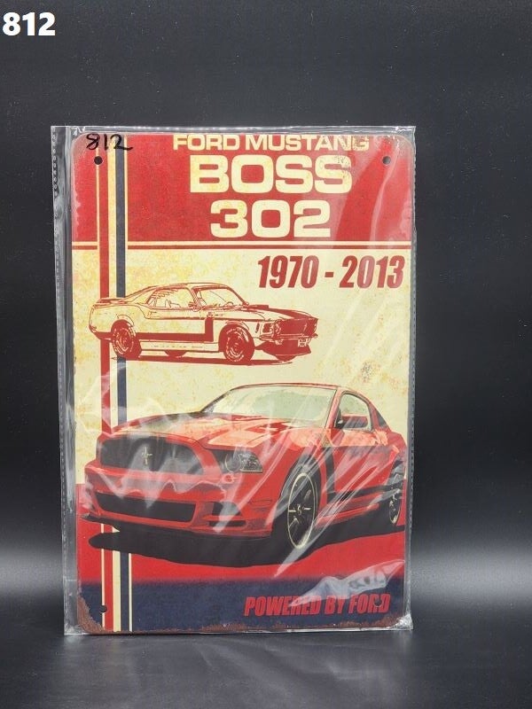 Tin Sign 812 - Ford Mustang Boss 302 1970-2013