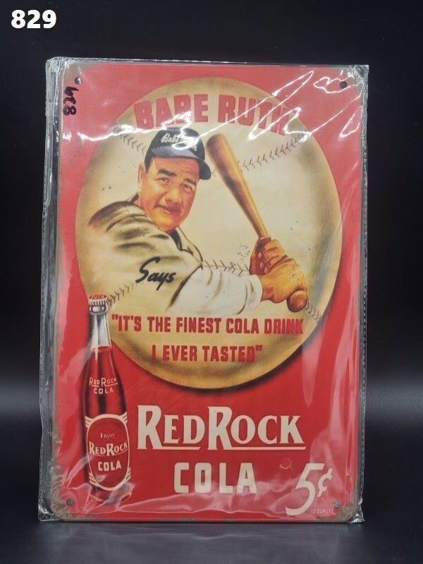 Tin Sign 829 - Babe Ruth RedRock Cola