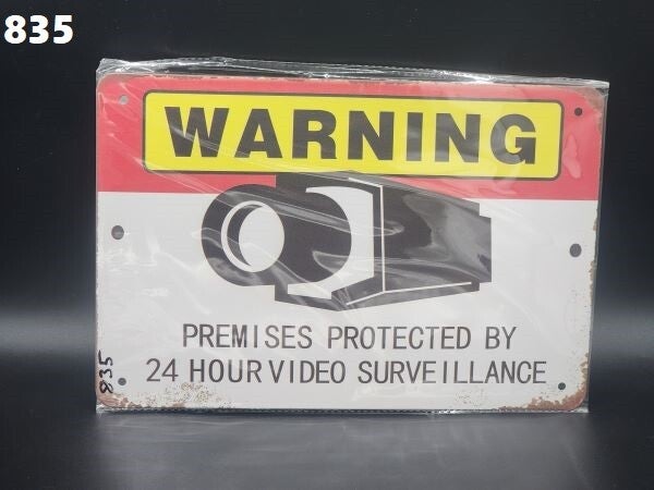 Tin Sign 835 - Warning Premises Protected By...