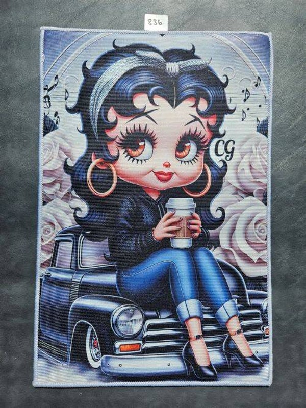 Mat 836 - Betty Boop Black Chev