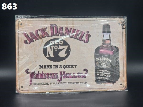 Tin Sign 863 - Jack Daniels Made In A Quiet Tennessee Hollow