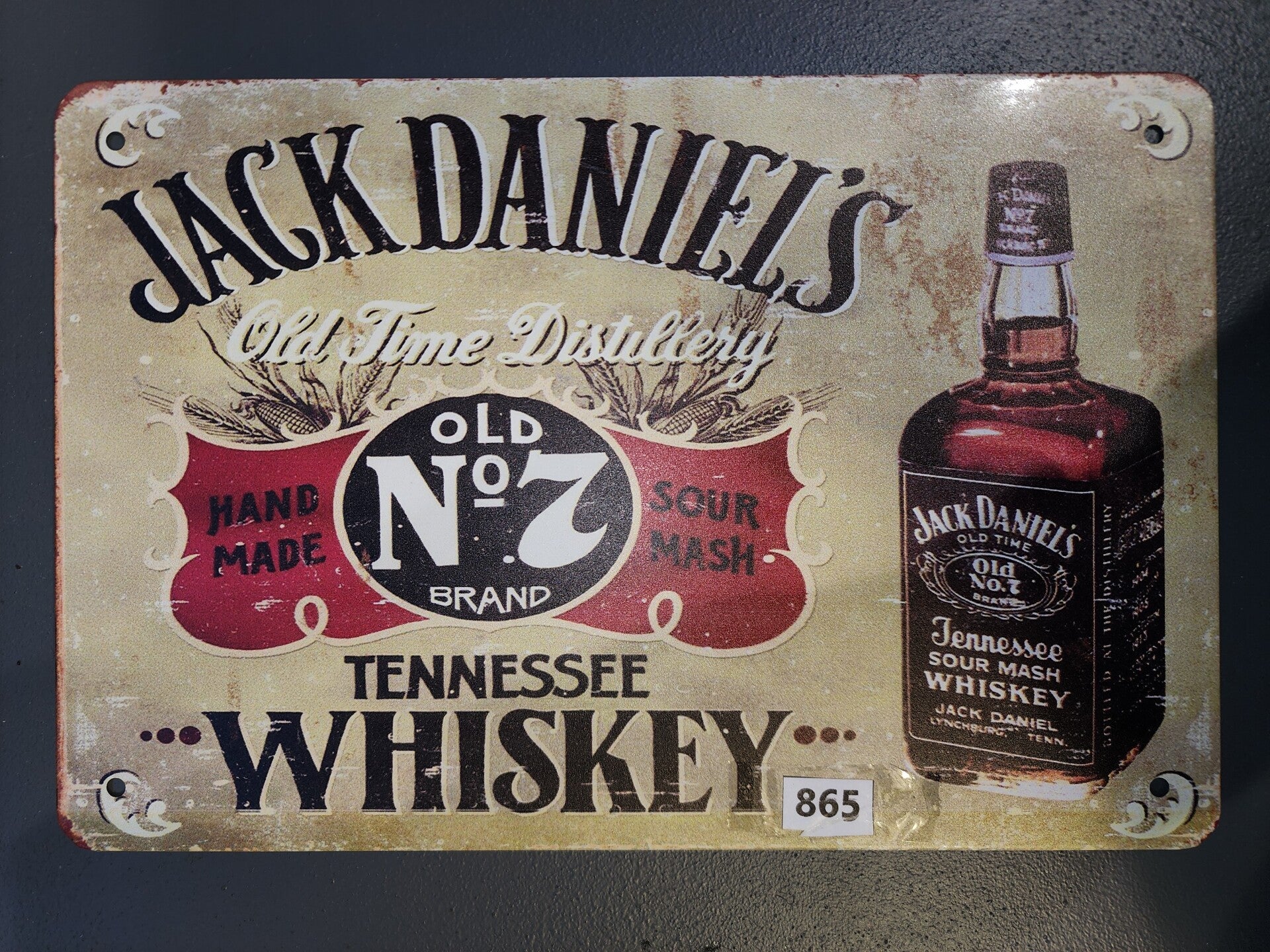 Tin Sign 865 - Jack Daniels Whiskey Hand Made Sour Mash