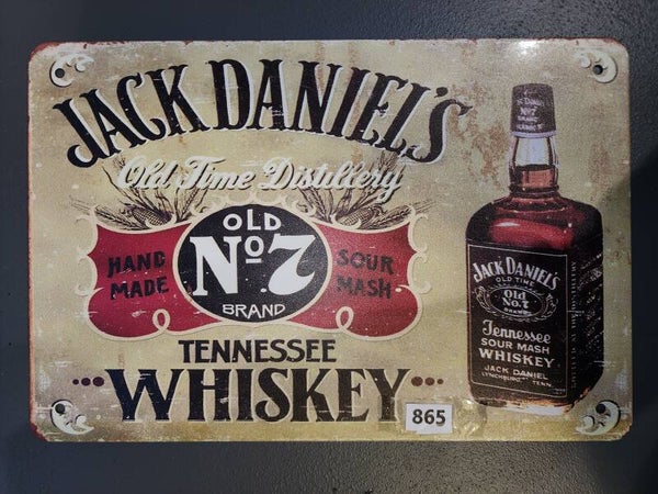 Tin Sign 865 - Jack Daniels Whiskey Hand Made Sour Mash
