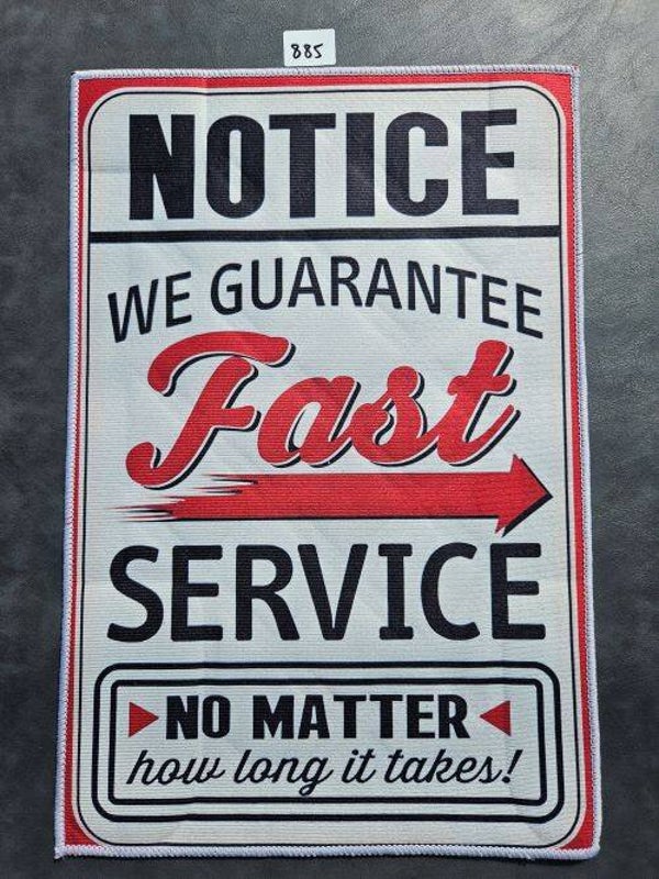 Mat 885 - Notice We Guarantee....