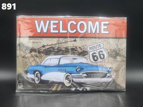 Tin Sign 891 - Welcome Route 66