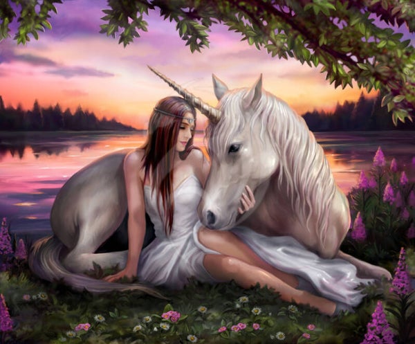 Tin Sign 897 - Anne Stokes Pure Heart Sunset