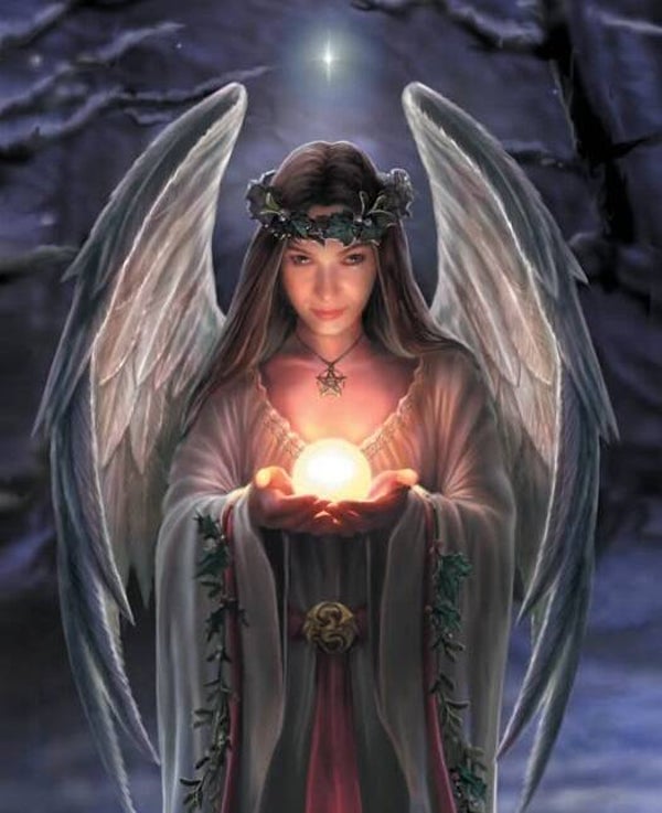 Tin Sign 910 - Anne Stokes Yule Angel