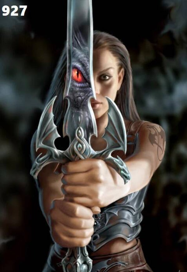 Tin Sign 927 - Anne Stokes Dragon Reflection