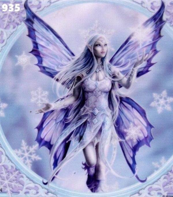 Tin Sign 935 - Anne Stokes Snow Fairy