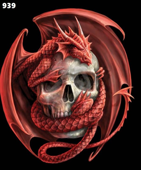 Tin Sign 939 - Anne Stokes Skull Embrace