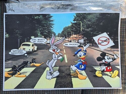 Mat 94 - Cartoon Characters Abbey Road Album Cover