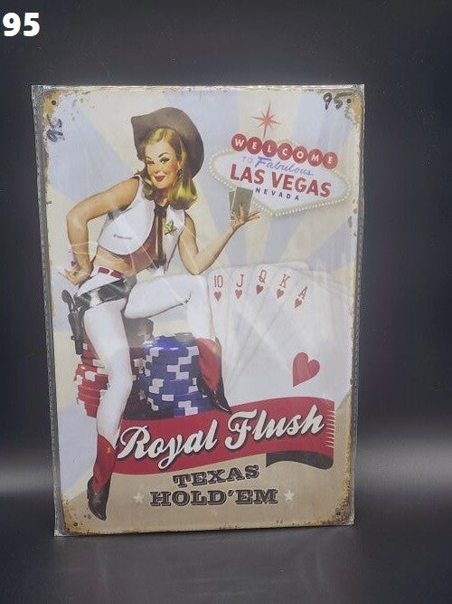 Tin Sign 95 - Las Vegas Royal Flush