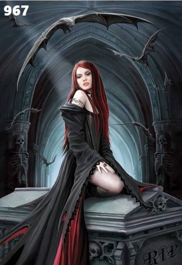 Tin Sign 967 - Anne Stokes Await The Night