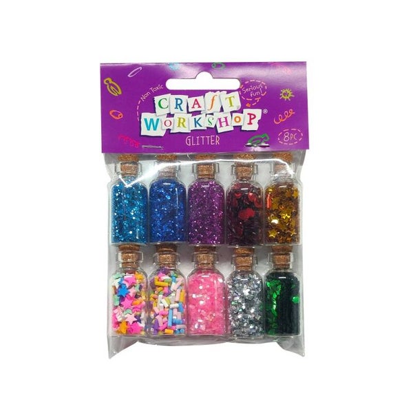 Craft Workshop Glitter Bottles 10 Asst - 97098