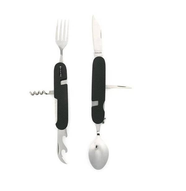 Pocket Knife Traveler 10n1 Multifunction Tableware - A109