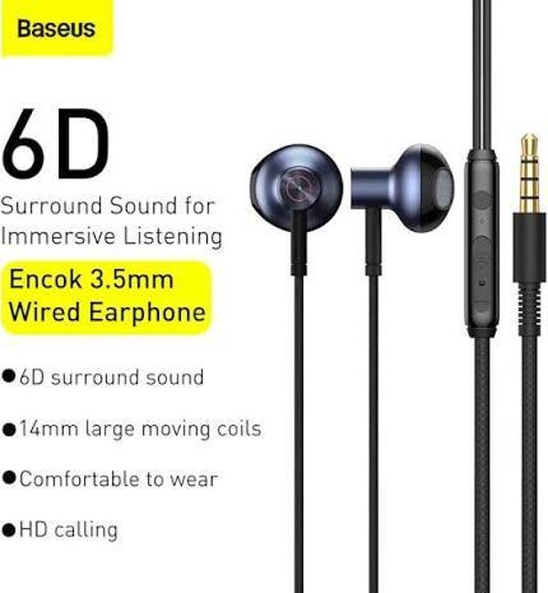 Baseus Encok H19 Wired Earbuds with Remote