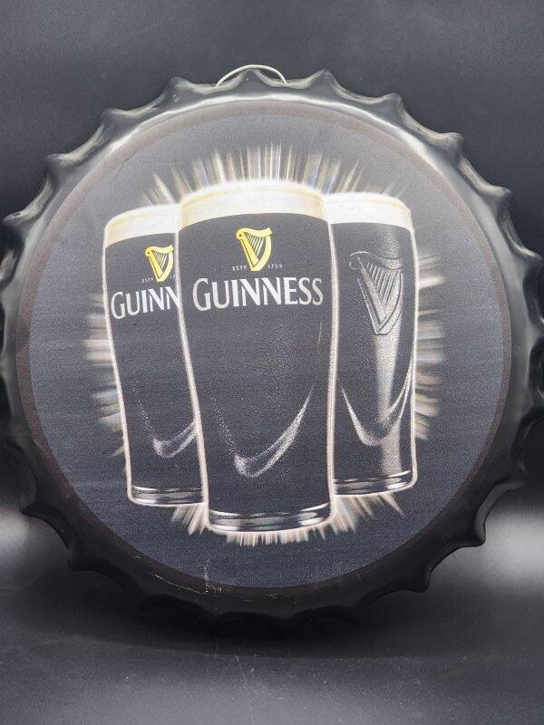 Tin Bottle Cap Sign - Guinness - BC35